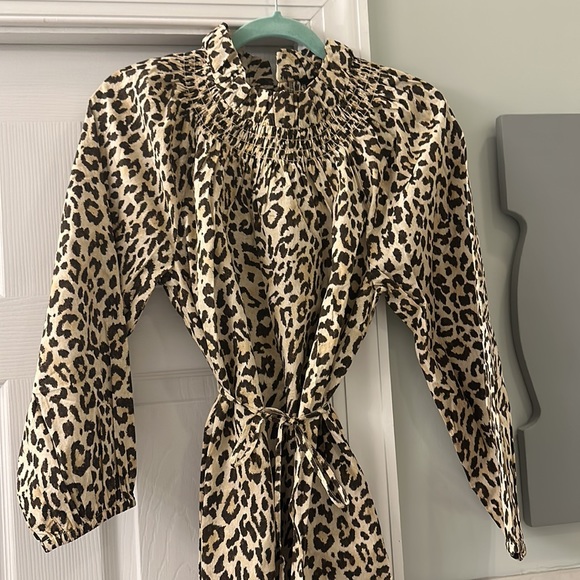 NWOT J. Crew Puff Sleeve Dress in leopard print - Picture 6 of 11